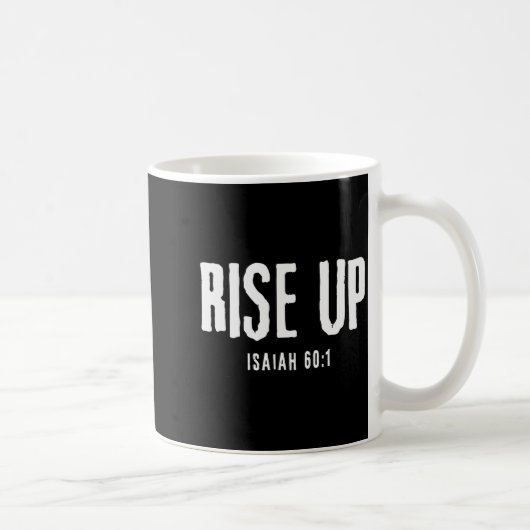 Rise Up Isaiah 60_1 Christian Faith Bold Patriot コーヒーマグカップ (右)