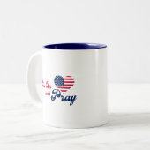 Rise Up & Pray USA 愛国 ツートーンマグカップ (正面左)