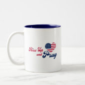 Rise Up & Pray USA 愛国 ツートーンマグカップ (左)
