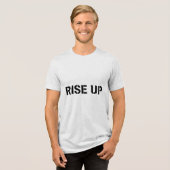 RISE UP – Stencil Motivational Quote T-Shirt トライブレンドＴシャツ (正面全面)