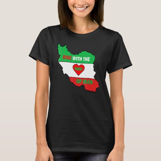 Rise with the women of Iran Freedom flag girls Tシャツ (正面)