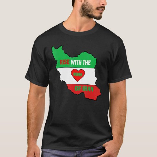 Rise with the women of Iran Freedom flag girls Tシャツ (正面)