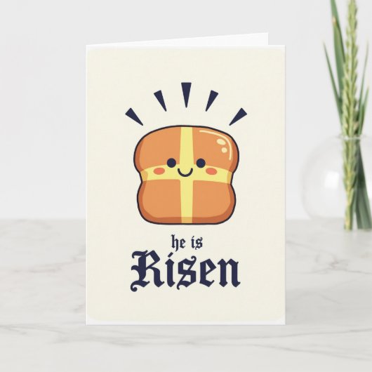 Risen Bun Pattern Celebration Card カード (正面)