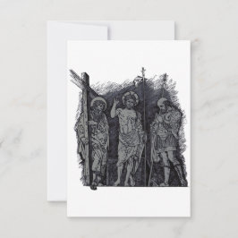 Risen Christ with Andrew and Longinus Holy Card サンキューカード