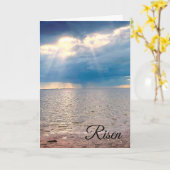 Risen (Happy Easter) - Folded Greeting Card カード (黄色い花)