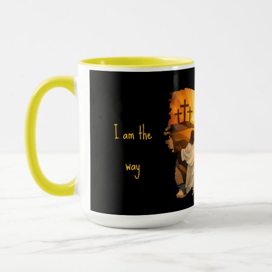 Risen Jesus Empty Tomb 3D Papercut 15oz Coffee Mug マグカップ (左)