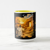 Risen Jesus Empty Tomb 3D Papercut 15oz Coffee Mug マグカップ (中央)