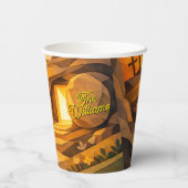 Risen Jesus Empty Tomb 3D Papercut Easter 紙コップ (裏面)