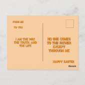 Risen Jesus Empty Tomb 3D Papercut Easter Postcard ポストカード (裏面)