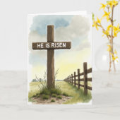 Risen Message Wood Scene Card カード (黄色い花)