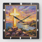 Risen Savior: New Life's Dawn スクエア壁時計 (正面)