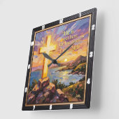 Risen Savior: New Life's Dawn スクエア壁時計 (傾斜)