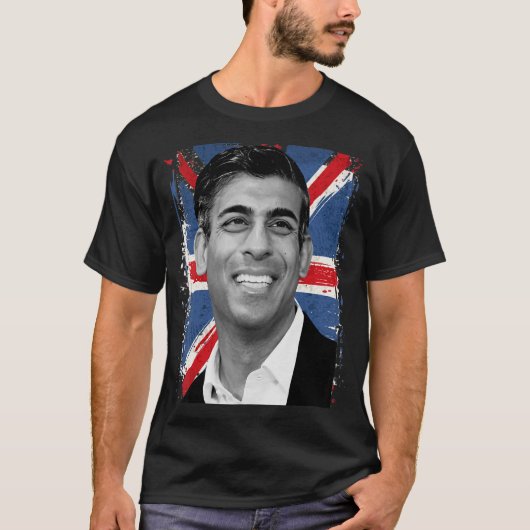 Rishi Sunak – 英国の首相、保守党 Tシャツ (正面)