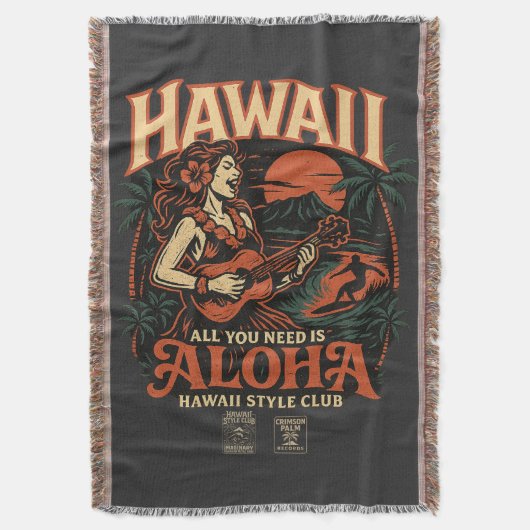 "Rising ALOHA" Debut Album スローブランケット (正面縦)