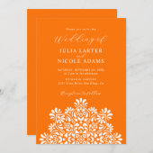 Rising Boho Indian Fusion Floral Mandala Wedding 招待状 (正面/裏面)