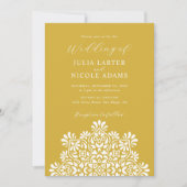 Rising Boho Indian Fusion Floral Mandala Wedding 招待状 (正面)