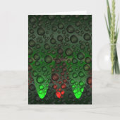 Rising Bubbles Green/Red Greetings Card カード (正面)