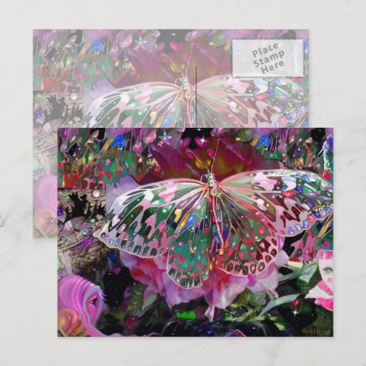 Rising Dawn Butterflyはがき ポストカード (正面/裏面)