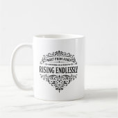 Rising Endlessly Women Vintage Typography コーヒーマグカップ (左)