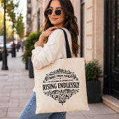Rising Endlessly Women Vintage Typography トートバッグ