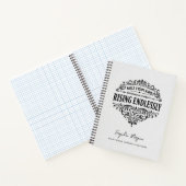 Rising Endlessly Women Vintage Typography ノートブック (内部)