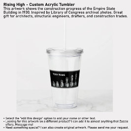 Rising High - Custom Acrylic Tumbler アクリルタンブラー