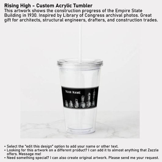 Rising High - Custom Acrylic Tumbler アクリルタンブラー