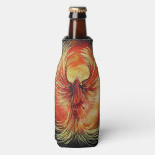 Rising Phoenix Fire Bird Bold Flame Energy ボトルクーラー (ボトル正面)
