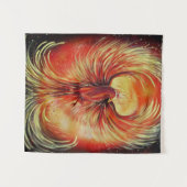 Rising Phoenix Fire Bird Bold Flame Fantasy タペストリー (正面(横))