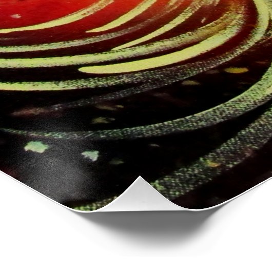 Rising Phoenix Fire Bird Bold Flame Fantasy ポスター (コーナー)