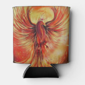 Rising Phoenix Fire Bird Bold Flame Mythical 缶クーラー (正面)