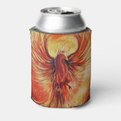 Rising Phoenix Fire Bird Bold Flame Mythical 缶クーラー (缶裏面)
