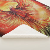 Rising Phoenix Fire Bird Cozy Flame Mythical シェルパブランケット (3/4)