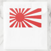 Rising Sun 日本の Flag Stickers 長方形シール (バッグ)