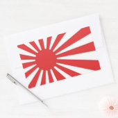 Rising Sun 日本の Flag Stickers 長方形シール (封筒)