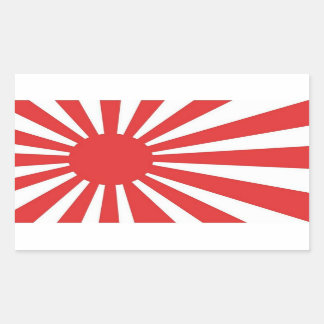 Rising Sun 日本の Flag Stickers 長方形シール