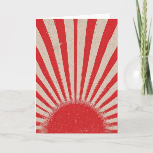 Rising Sun Background – Retro Vintage Rays カード (正面)