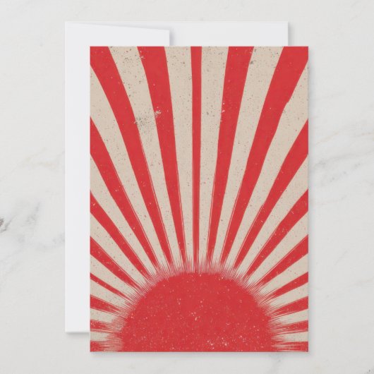 Rising Sun Background – Retro Vintage Rays シーズンカード (正面)
