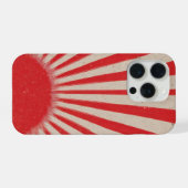 Rising Sun Background – Retro Vintage Rays iPhoneケース (裏面横)