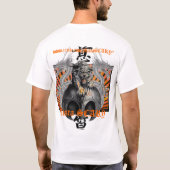 Rising Sun Dragon Tiger T-シャツ Tシャツ (裏面)