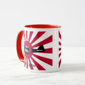 Rising sun flag and Zero Fighter マグカップ (正面左)
