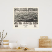 Rising Sun, MDパノラママップ – 1907 ポスター (キッチン)