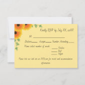 Rising Sunflower Response Card 出欠カード (正面)