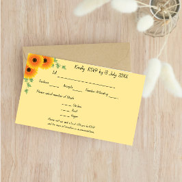 Rising Sunflower Response Card 出欠カード