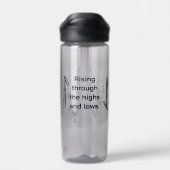 Rising through the highs and lows | Bipolar Aware ウォーターボトル (背面)