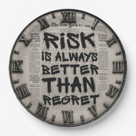 Risk Is Always Better Than Regret Motivational ペーパープレート