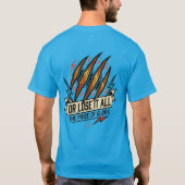 Risk It All Tiger  Gain It Everything Motivation Tシャツ (裏面)