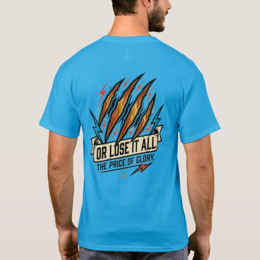 Risk It All Tiger  Gain It Everything Motivation Tシャツ (裏面)