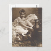 Risqueヴィンテージフランスの写真はがき ポストカード (正面/裏面)