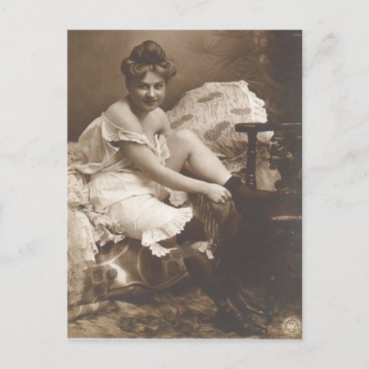 Risqueヴィンテージフランスの写真はがき ポストカード (正面)